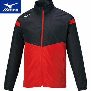 ミズノ MIZUNO メンズ レディース ウィンドブレーカージャケット ブラック×チャイニーズレッド 32ME1120 96 長袖 アウター