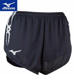 ミズノ MIZUNO レディース 陸上ウェア ショートパンツ レーシングパンツ ブラック×ホワイト U2MB8250 09 陸上競技 短パン レース