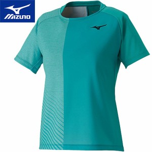 ミズノ MIZUNO レディース ゲームシャツ グリーン 62JA0216 32 テニス 半袖 Tシャツ トップス スポーツウェア