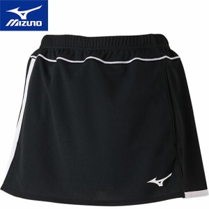 ミズノ MIZUNO レディース テニスウェア スコート ラケットスポーツ スカート インナー・ポケット付き ブラック×ホワイト 62JB0203 91