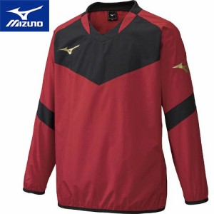 ミズノ MIZUNO キッズ サッカー トレーニングウェア ピステシャツ チャイニーズレッド P2ME9400 62 長袖 ウィンドブレーカー