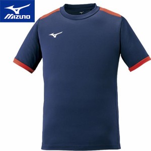 ミズノ MIZUNO メンズ レディース ベーシックフィールドシャツ ドレスネイビー×レッド P2MA1020 14 半袖 Tシャツ トップス