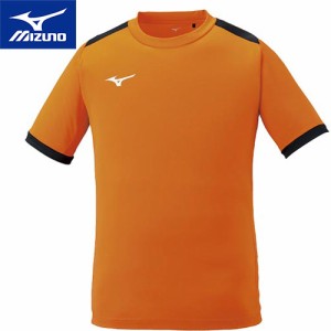 ミズノ MIZUNO メンズ レディース ベーシックフィールドシャツ フレイムオレンジ×ブラック P2MA1020 54 半袖 Tシャツ トップス