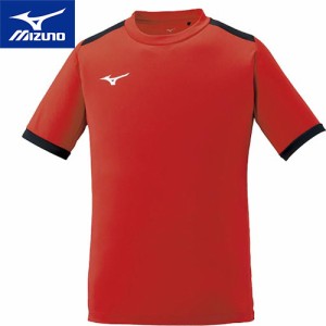 ミズノ MIZUNO メンズ レディース ベーシックフィールドシャツ チャイニーズレッド×ブラック P2MA1020 62 半袖 Tシャツ トップス