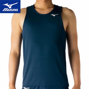 ミズノ MIZUNO メンズ ランニングウェア ゲームシャツ レーシングシャツ ドレスネイビー U2MA7051 14 陸上 マラソン トップス レース