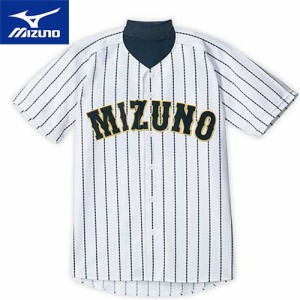 ミズノ MIZUNO キッズ 野球 ファングッズ レプリカユニフォーム 侍ジャパンユニフォーム H JR ホワイト×Sネイビー・ストライプ