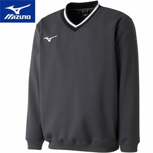 ミズノ MIZUNO メンズ レディース テニス トレーニングウェア スウェットシャツ 肉厚 キャスチャコール 62JC8002 07 テニスウェア