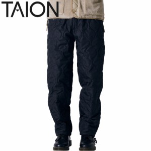 タイオン TAION メンズ レディース ロングパンツ ミリタリー ワイドダウンパンツ ブラック TAION-135WDML-1 ダウンパンツ ダウン 防寒