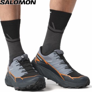 サロモン SALOMON メンズ トレイルランニングシューズ サンダークロス ゴアテックス フリントストーン/カーボン L47383100 Flint