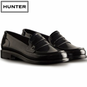 ハンター HUNTER レディース リファインド グロス ペニー ローファー ブラック WFF1095RGL BLK ORIGINAL PENNY LOAFER シューズ 防水