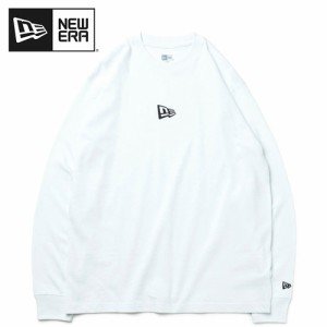 ニューエラ NEW ERA メンズ 長袖Tシャツ 長袖 コットン Tシャツ Flag Logo Mini レギュラーフィット ホワイト 13755425 WHI 在庫限り