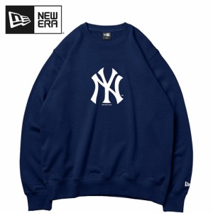 ニューエラ NEW ERA メンズ トレーナー 裏毛 スウェット クルーネック MLB Apparel ニューヨーク・ヤンキース ネイビー 13755313 NVY