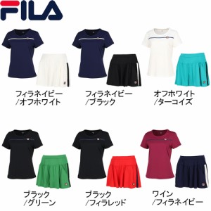 フィラ FILA レディース ゲームシャツ VL2705 ＆ キュロットパンツ VL2700 上下セット セットアップ 上下 セット テニス ゲーム ウェア