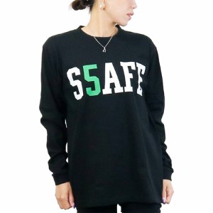 リアルビーボイス RealBvoice メンズ レディース 長袖Tシャツ S.S.A.F.E ロング Tシャツ ブラック/グリーン 10401-11640 bkgr S.S.A.F.E