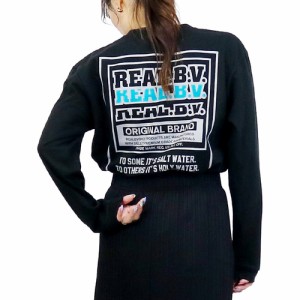 リアルビーボイス RealBvoice メンズ レディース 長袖Tシャツ RBV ボックス ロング Tシャツ ブラック 10401-11656 bk RBV BOX LONG