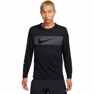 ナイキ NIKE メンズ ランニングウェア シャツ DF UV マイラー FLA L/S トップ ブラック/リフレクトシルバー FB8553 010 2023秋冬モデル