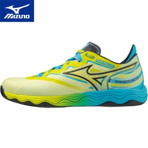 ミズノ MIZUNO メンズ レディース 卓球シューズ ウエーブメダル NEO イエロー×ブラック×ライトブルー 81GA2325 01 WAVE MEDAL NEO