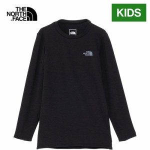 ザ・ノース・フェイス ノースフェイス Tシャツ キッズ ロングスリーブウォームクルー ブラック NUJ62340 K L/S WARM Crew