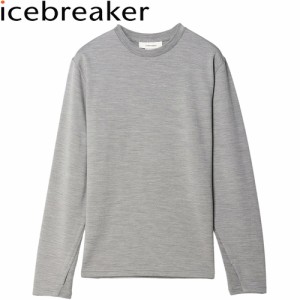 アイスブレーカー icebreaker メンズ レディース 長袖Tシャツ リアルフリース ロングスリーブ ティー メトロヘザー IA52370 ME U