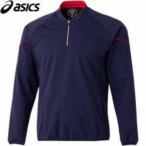 アシックス asics メンズ GS.フリースジャケット ネイビー 2121A248 400 GS.FLEECE JACKET 野球ウェア 長袖ジャケット プルオーバー