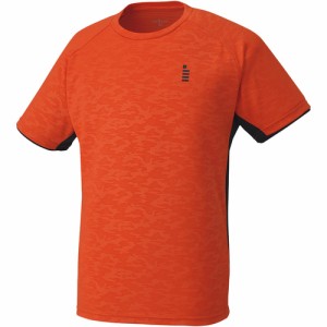ゴーセン GOSEN メンズ レディース ゲームシャツ レッドオレンジ T2340 22 バドミントンウェア ソフトテニスウェア 半袖トップス 試合