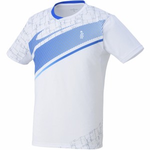 ゴーセン GOSEN メンズ レディース ゲームシャツ ホワイト T2342 30 バドミントンウェア ソフトテニスウェア 半袖トップス 試合