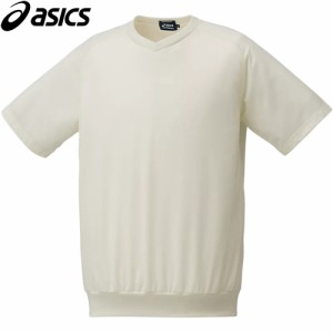 アシックス asics メンズ 野球ウェア ユニフォームシャツ ケージシャツ アイボリ 2121A163 101 CAGE SHIRTS ゲームシャツ 半袖シャツ