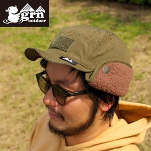 ジーアールエヌ アウトドア grn outdoor メンズ 帽子 ヒアソビ ホンキ ボアキャップ オリーブ GO3431Q OLIVE HIASOBI HONKI BOA CAP