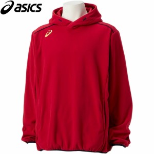 アシックス asics メンズ 野球 トレーニングウェア フリースパーカー レッド 2121A339 600 FLEECE PARKA 野球ウェア 長袖パーカー