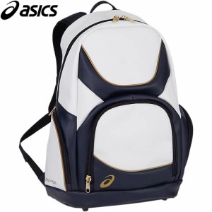 アシックス asics メンズ レディース ゴールドステージ バッグパック 36L ホワイト×ネイビー 3123A530 104 GOLDSTAGE BAGPACK 36L 野球