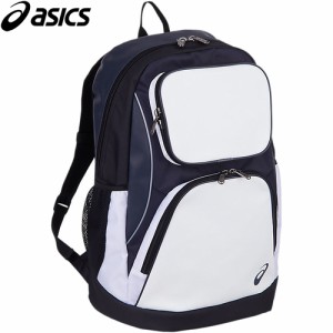 アシックス asics メンズ レディース 野球 バッグ バックパック 40L ホワイト×ネイビー 3123A536 104 BAGPACK 40L リュックサック 鞄