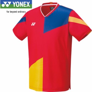 ヨネックス YONEX メンズ ゲームシャツ フィットスタイル ルビーレッド 10515 338 ユニフォーム ユニホーム ゲームウェア 半袖 シャツ