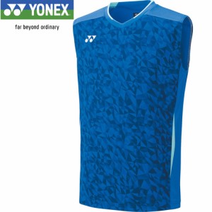 ヨネックス YONEX メンズ ゲームシャツ ノースリーブ ブルー 10524 002 ユニフォーム ユニホーム ゲームウェア タンクトップ 袖なし