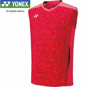 ヨネックス YONEX メンズ ゲームシャツ ノースリーブ シャインレッド 10524 716 ユニフォーム ユニホーム ゲームウェア タンクトップ