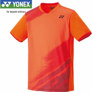 ヨネックス YONEX メンズ レディース ゲームシャツ フィットスタイル オレンジ 10541 005 ユニフォーム ユニホーム ゲームウェア 半袖