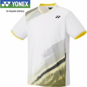 ヨネックス YONEX キッズ ゲームシャツ ホワイト 10541J 011 ユニフォーム ユニホーム ゲームウェア 半袖 シャツ トップス 試合 部活