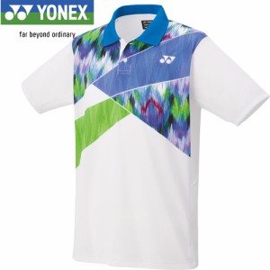 ヨネックス YONEX メンズ レディース ゲームシャツ ホワイト 10542 011 ユニフォーム ユニホーム ゲームウェア 半袖 シャツ トップス