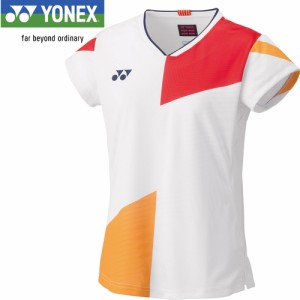 ヨネックス YONEX レディース ゲームシャツ ホワイト 20712 011 ユニフォーム ユニホーム ゲームウェア 半袖 シャツ トップス 試合 部活