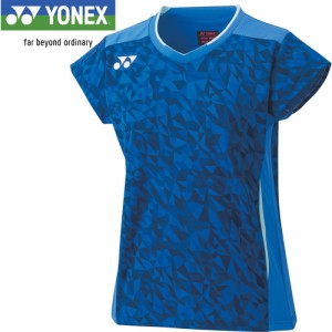 ヨネックス YONEX レディース ゲームシャツ フィットシャツ ブルー 20720 002 ユニフォーム ユニホーム ゲームウェア 半袖 シャツ