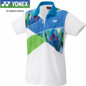 ヨネックス YONEX レディース ゲームシャツ ホワイト 20740 011 ユニフォーム ユニホーム ゲームウェア 半袖 シャツ トップス 試合 部活