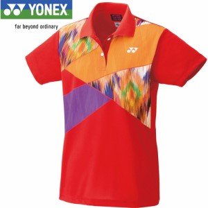 ヨネックス YONEX レディース ゲームシャツ サンセットレッド 20740 496 ユニフォーム ユニホーム ゲームウェア 半袖 シャツ トップス