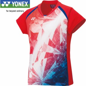 ヨネックス YONEX レディース ゲームシャツ サンセットレッド 20787 496 ユニフォーム ユニホーム ゲームウェア 半袖 シャツ トップス