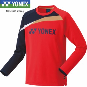 ヨネックス YONEX キッズ バドミントン トレーニングウェア ライトトレーナー サンセットレッド 31051J 496 長袖 トレーナー シャツ