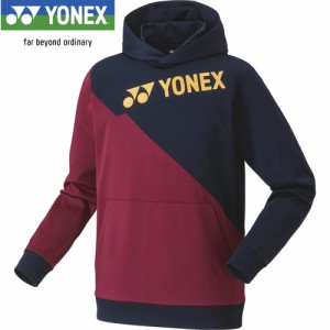 ヨネックス YONEX メンズ レディース バドミントン トレーニングウェア パーカー マホガニー 31052 150 長袖 プルオーバー トップス