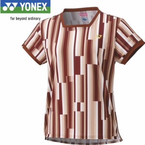 ヨネックス YONEX レディース ゲームシャツ ブラウン 20727 015 半袖 シャツ トップス テニス ウェア UV 紫外線 JSTA