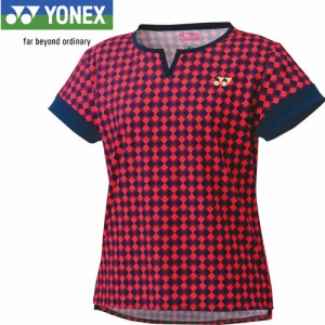 ヨネックス YONEX レディース ゲームシャツ クリスタルレッド 20741 688 半袖 シャツ トップス テニス ウェア UV 紫外線 JSTA