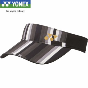 ヨネックス YONEX レディース サンバイザー ブラック 40086 007 バイザー キャップ 帽子 テニス バドミントン アクセサリ