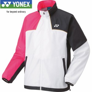 ヨネックス YONEX キッズ テニス トレーニングウェア 裏地付き ウィンドウォーマーシャツ ホワイト/ピンク 70095J 062 長袖 ジャケット
