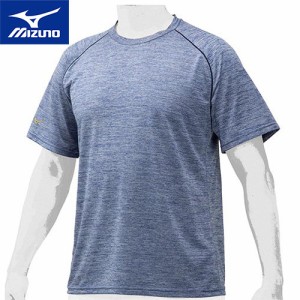 ミズノ MIZUNO メンズ レディース 野球ウェア 練習用シャツ ミズノプロ 杢Tシャツ ネイビー杢 12JA0T02 14 BBシャツ 半袖シャツ