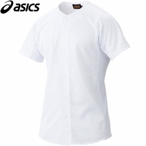 アシックス asics メンズ 野球ウェア ユニフォームシャツ ゴールドステージ スクールゲームシャツ ホワイト BAS001 01 半袖 Tシャツ